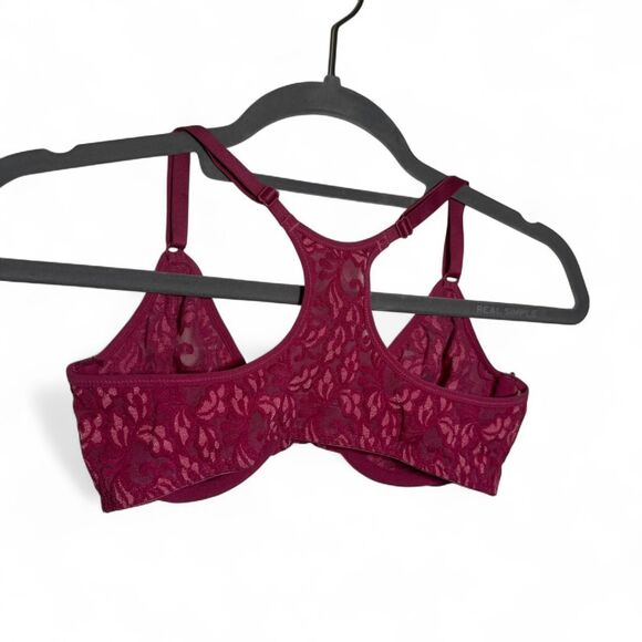 Victorias Secret Burgundy Full Coverage Racerback Bra Size 34C - Picture 3 of 5